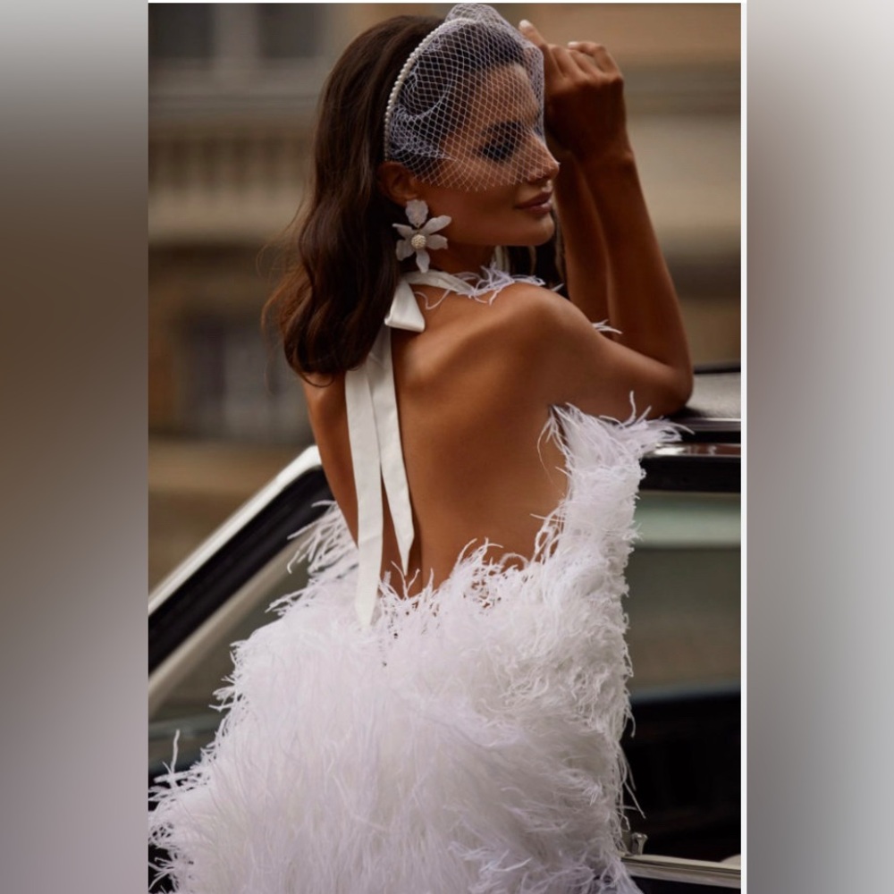 Alamour Clematis Feather Mini dress